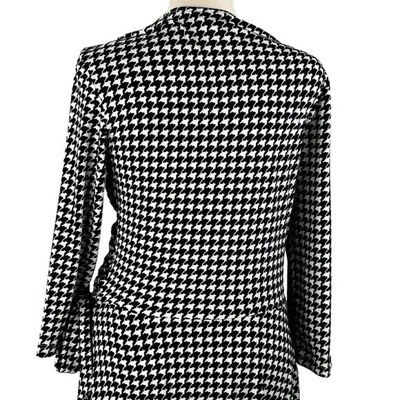 Like new! LEOTA Black and white Houndstooth Sweetheart Neckline Dress Si… - Picture 11 of 16